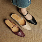 Women's Closed Toe Cowhide Summer Slippers Aurélia