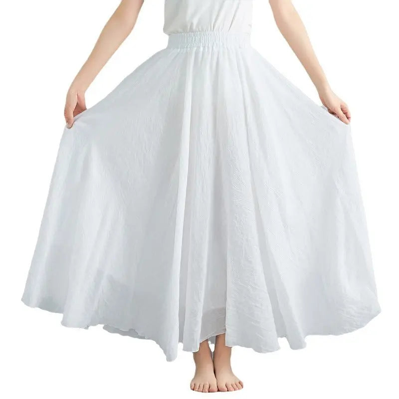 Lady Literature Plus Size Cotton Linen Skirt Aurélia