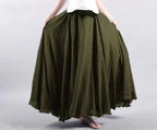 Lady Literature Plus Size Cotton Linen Skirt Aurélia