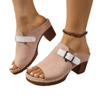 Women's Buckle-Strap Casual Wedge Sandals Aurélia