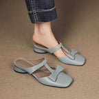 French Style Closed Toe Half Slippers Aurélia