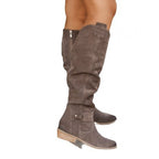 Low-Heel Side-Zip Plus-Size Suede Over-the-Knee Womens Boots Aurélia