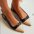 Spring Summer Women's Flat Bottom Pumps Low Heel Shoes Aurélia