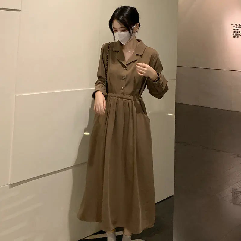 Cinched Waist Shirt Dress Aurélia
