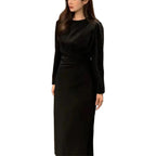 Pleated Long Sleeve Dress Aurélia
