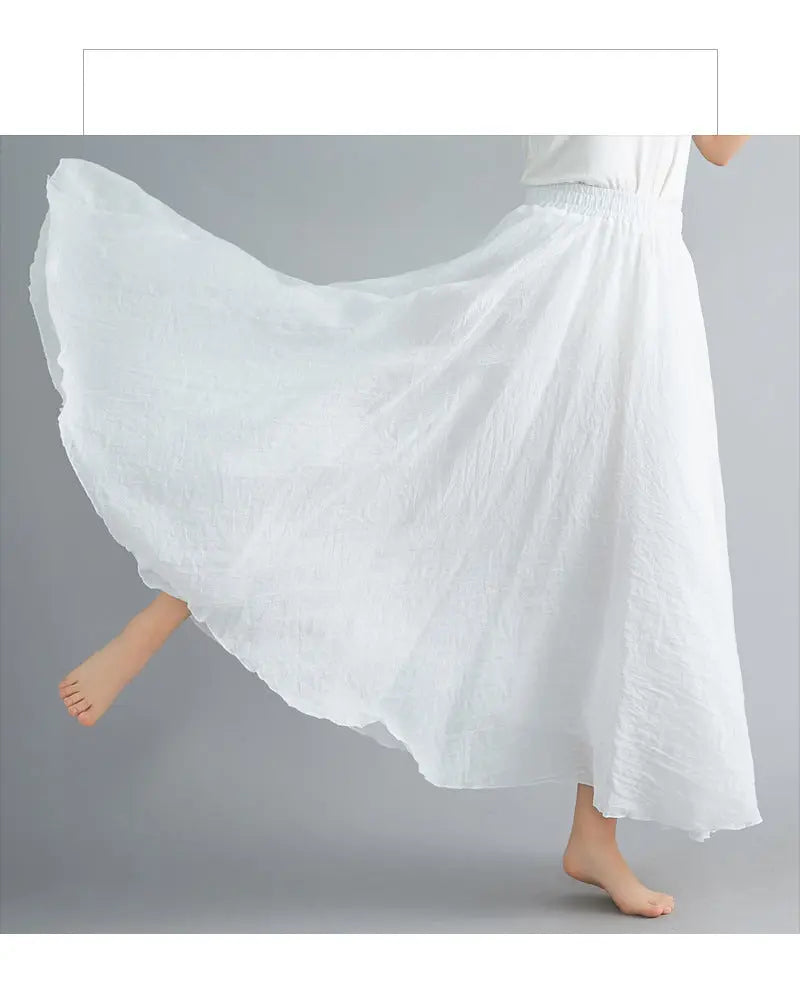 Lady Literature Plus Size Cotton Linen Skirt Aurélia