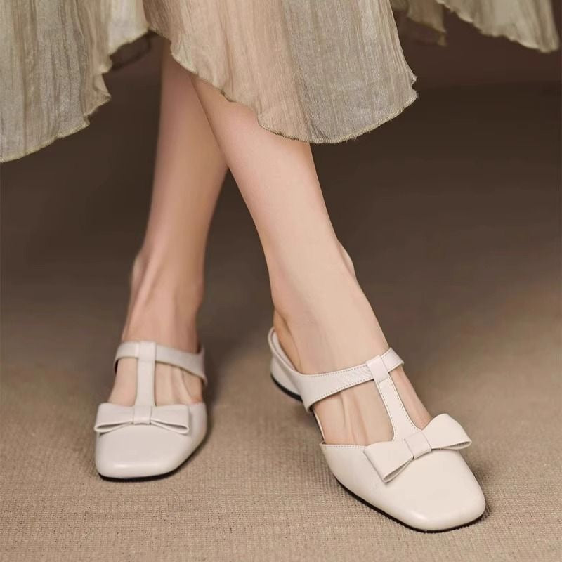 French Style Closed Toe Half Slippers Aurélia
