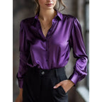 Silky-Feel Loose-Fit Shirt Aurélia