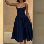 Spicy Slip Dress With Waist-Cinching Design, Slimming Backless Style For Women Aurélia