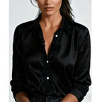 Silky-Feel Loose-Fit Shirt Aurélia