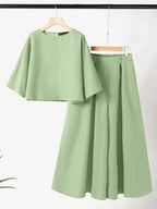 American Style Short Sleeve Top And Wide-Leg Pant Set Aurélia