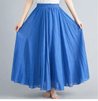 Lady Literature Plus Size Cotton Linen Skirt Aurélia