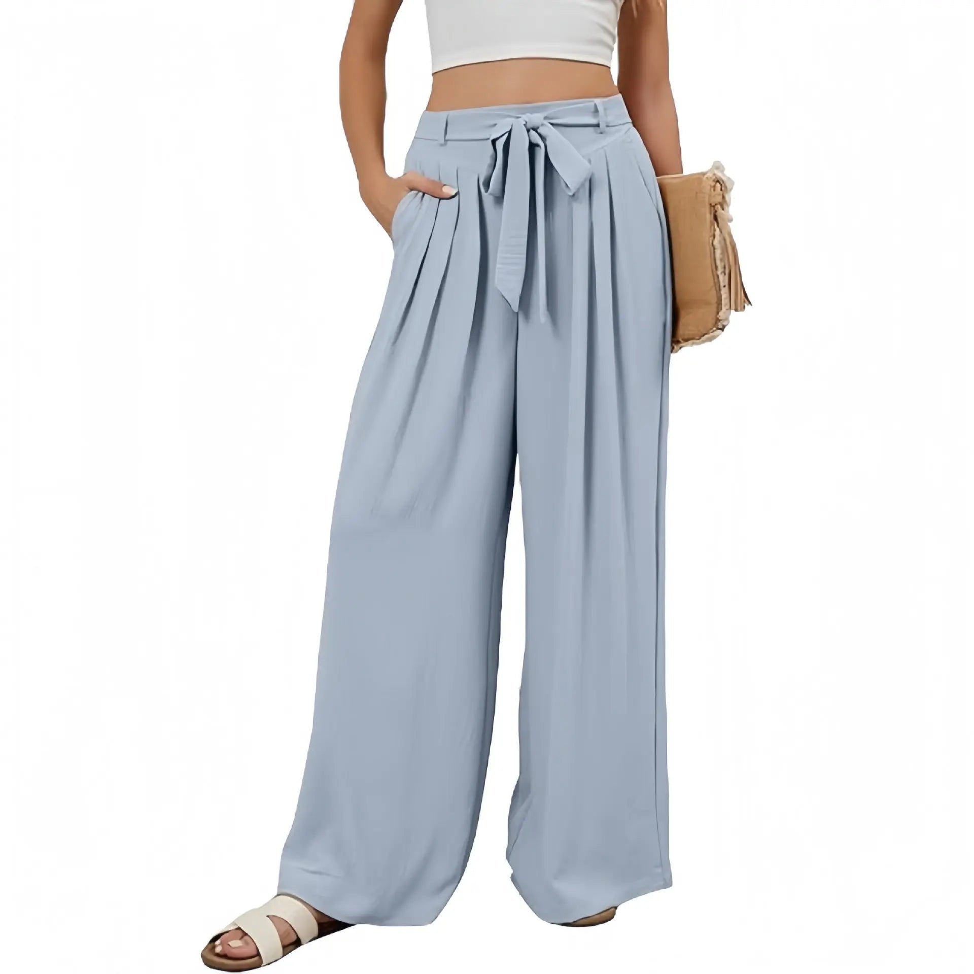 Flowy High-waist Wide-leg Pants Aurélia