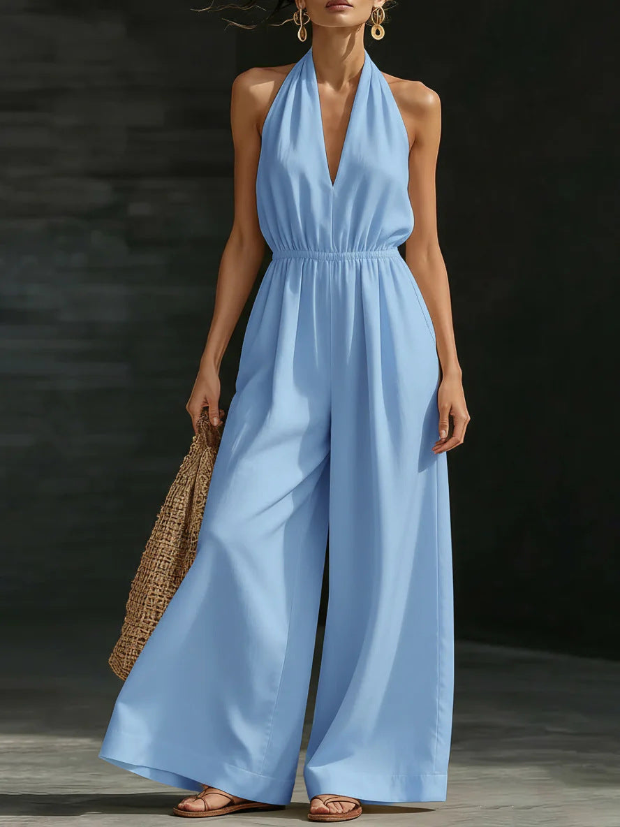 V-neck Halter Neck Jumpsuit For Women Aurélia