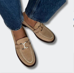Round Head British Fashion Comfortable Women's Shoes Aurélia