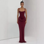 Women's Strapless Sleeveless Sheath Maxi Dress Aurélia