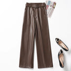 Leather pants Straight-Leg Aurélia