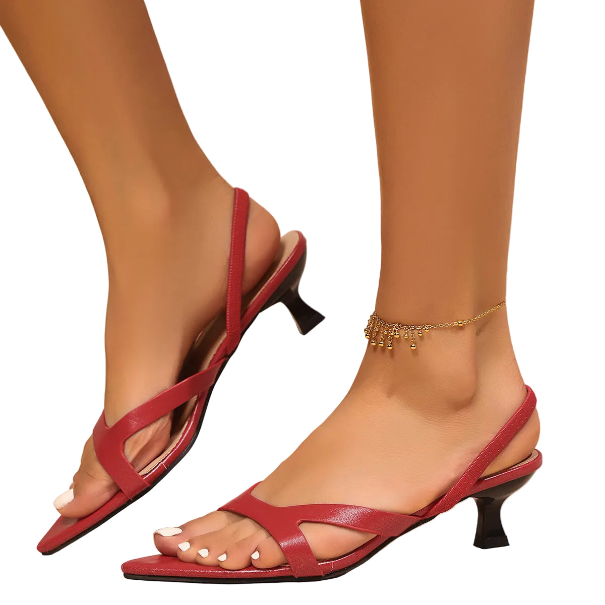 Summer Pointed-Toe Open-Toe Thin-Strap Sandals Aurélia