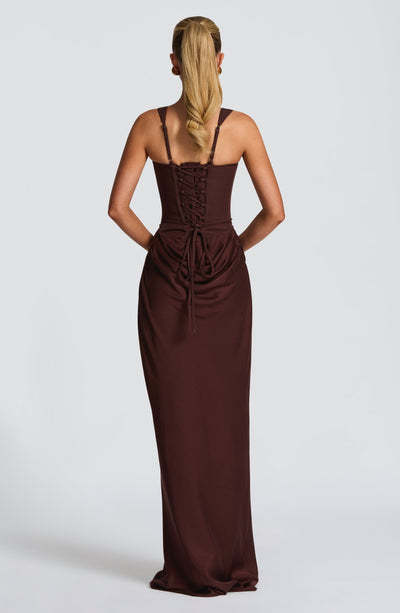 Women's Strapless Sleeveless Sheath Maxi Dress Aurélia
