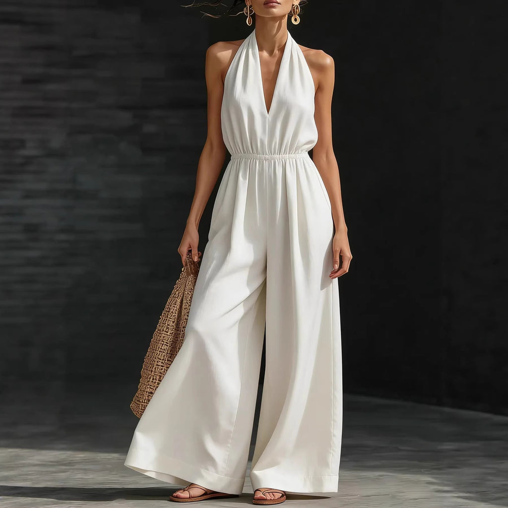V-neck Halter Neck Jumpsuit For Women Aurélia