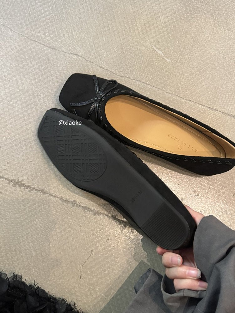 Women's Mary Jane Shoes, Retro Hidden Heel Flats, Niche Shallow Mouth Slip-on Aurélia