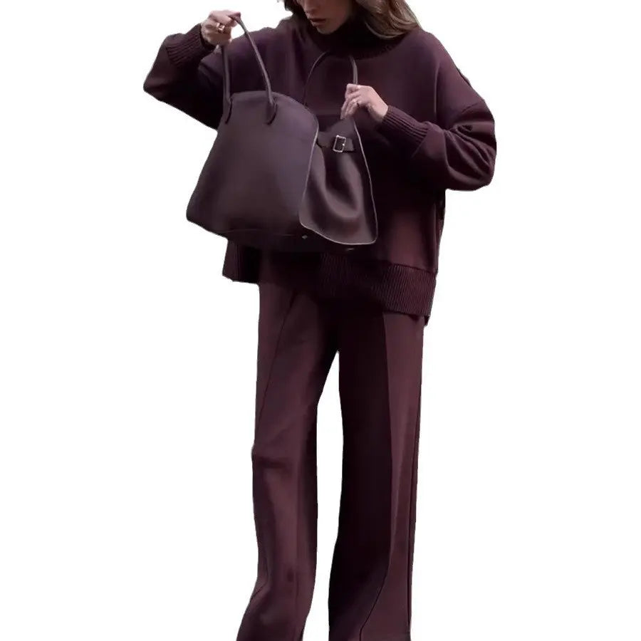 Oversized Sweater And Loose Pockets Trousers Set Aurélia