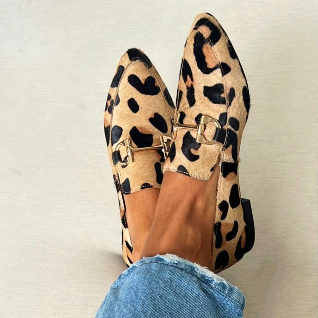 Pointed Toe Leopard Print Pumps Aurélia