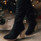 High-heeled Thigh-high Boots With A Side Zipper For Women Aurélia
